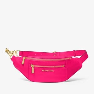 MICHAEL KORS Neon Pink Mott Nylon Belt Bag - NWT
